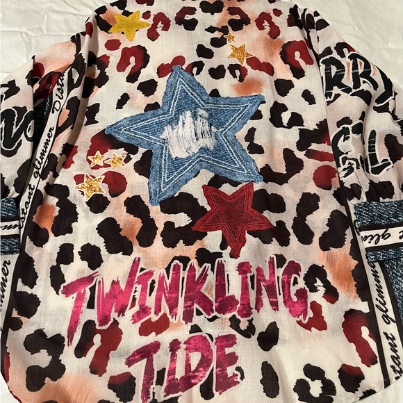 Made in Italy new buttondown shirt Avant Garde Stars Animal Print Arty Versatile - Picture 6 of 11